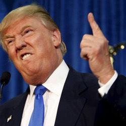 트럼프 미국 대통령 후보 광화당 빡침 화 손가락 인상 얼굴 표정 짜증 화남